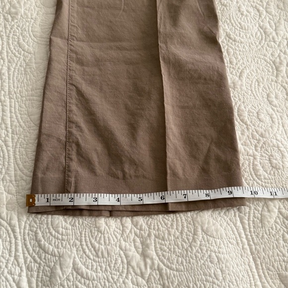 Eileen Fisher Linen Blend straight leg classic mid rise trousers 6 - Picture 8 of 10